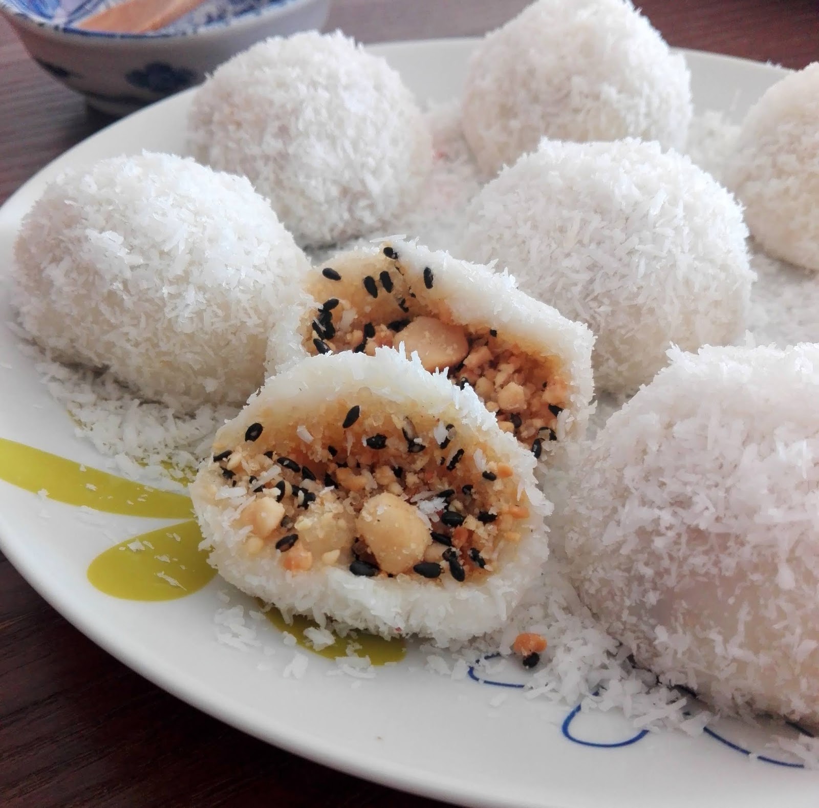 Perles de coco à la farine de riz gluant : Recette de Perles de