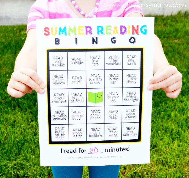 Download this Free Printable Summer Reading Bingo to get your kids reading this summer!!