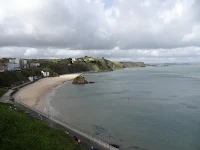 stunning beach view of welsh sea side