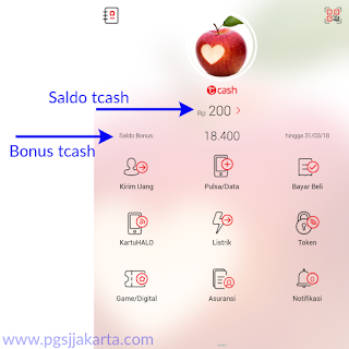 Aplikasi Tcash Telkomsel Cashback 20% Pengisian Pulsa