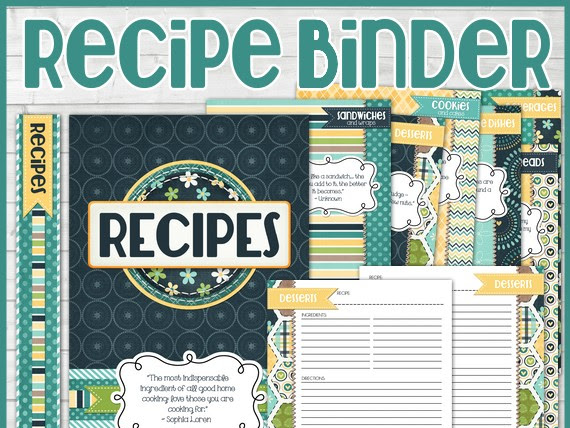 NEW Recipe Binder Printables + a GIVEAWAY!