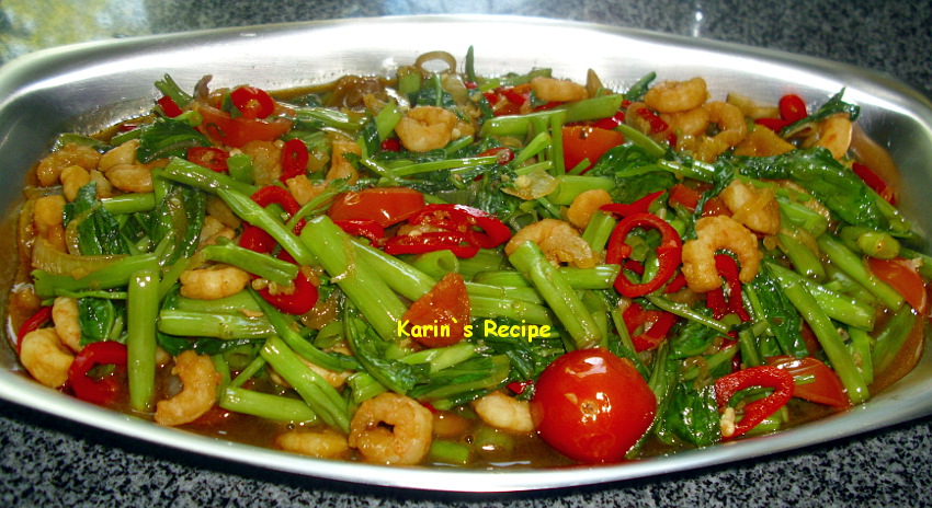 Karin's Recipe: Tumis Kangkung (Sautéed Water Spinach)