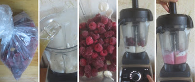 Zubereitung Raspberry Frozen Yogurt, Zubereitung Schnelles Himbeer-Joghurt-Eis