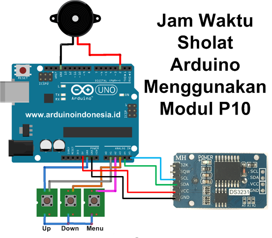 Tutorial Membuat Jam Waktu Sholat Jws Abadi Menggunakan Modul P10 Dan Arduino Uno Versi Running Text Dilengkapi Menu Adzan Dan Iqomah Arduino Indonesia Tutorial Lengkap Arduino Bahasa Indonesia