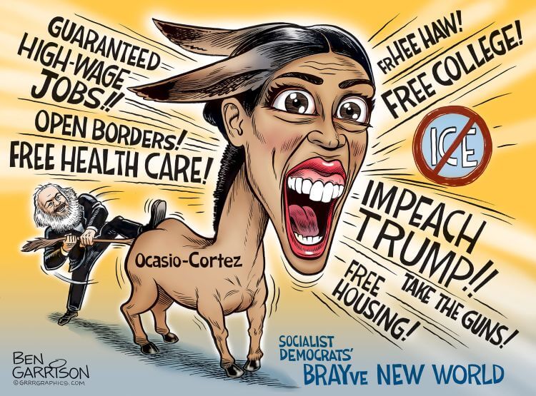 ocasio cortez cartoon
