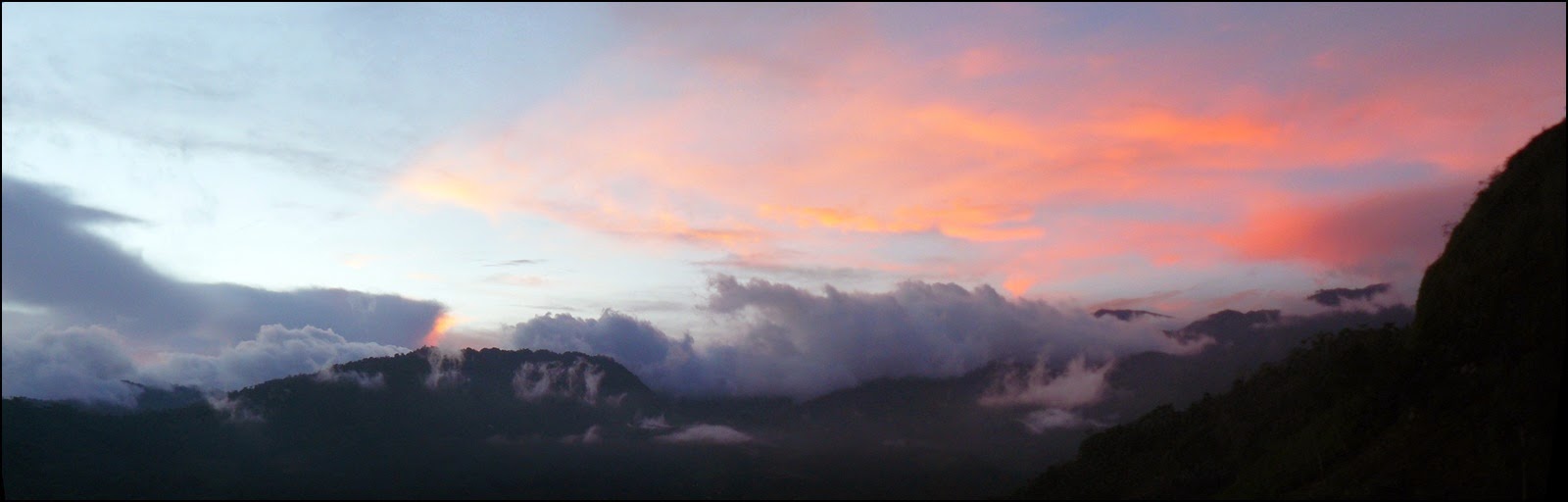 panoramic sunset from our costa rica balcony