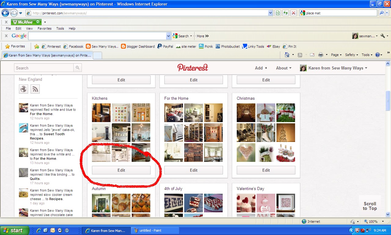 Sew Many Ways... Pinterest Help...Editing Your Boards