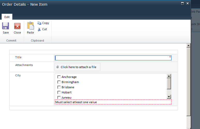 SharePoint Kings: Make Multi select list box required in InfoPath