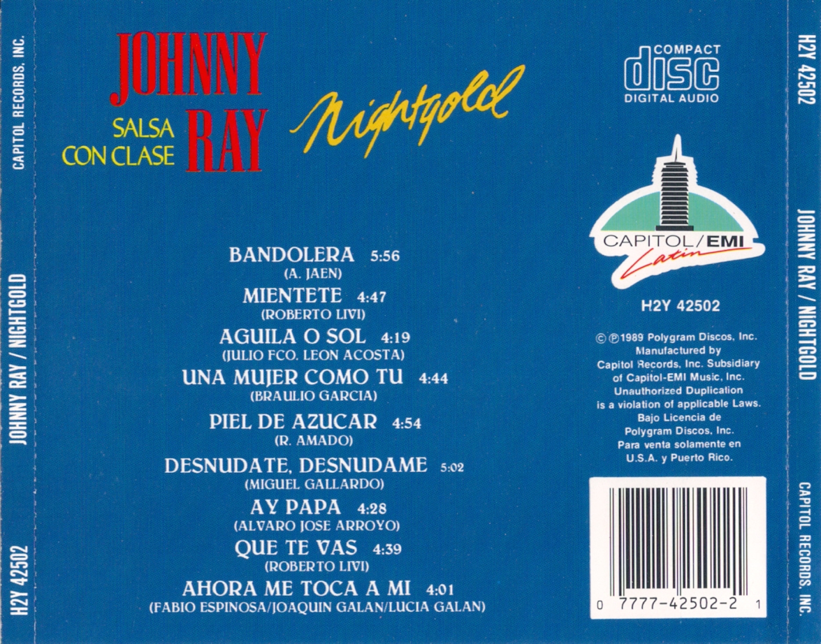 SALSA VIDA 1989 JOHNNY RAY NIGHTGOLD