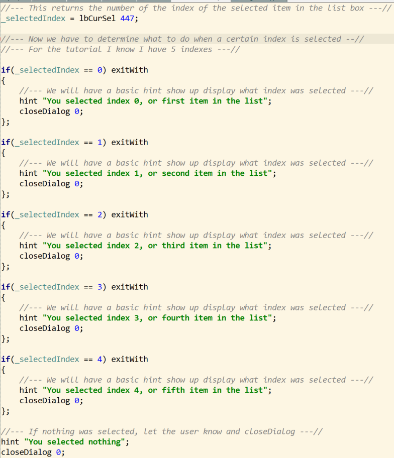 My Coding Development: Creating a Listbox ARMA 3 part 2