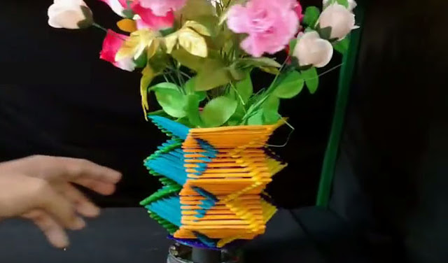 Kerajinan Stik Es Krim Vas Bunga Cara Membuat Dan Gambarnya Blogcampduan