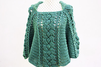 Imagen del Poncho verde a crochet por Majovel crochet