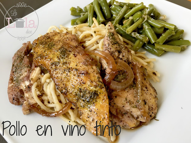 Pollo En Vino Tinto
