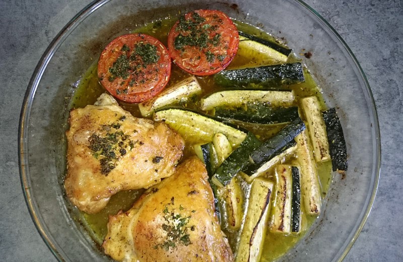 Ma cuisine facile: Haut de cuisses de Poulet aux Courgettes