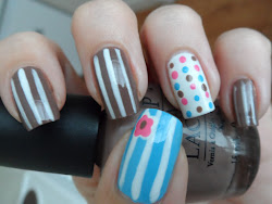 brown nail stripes pink nails reader week ice polishedart bright barry stripe taupe opi blueberry polished