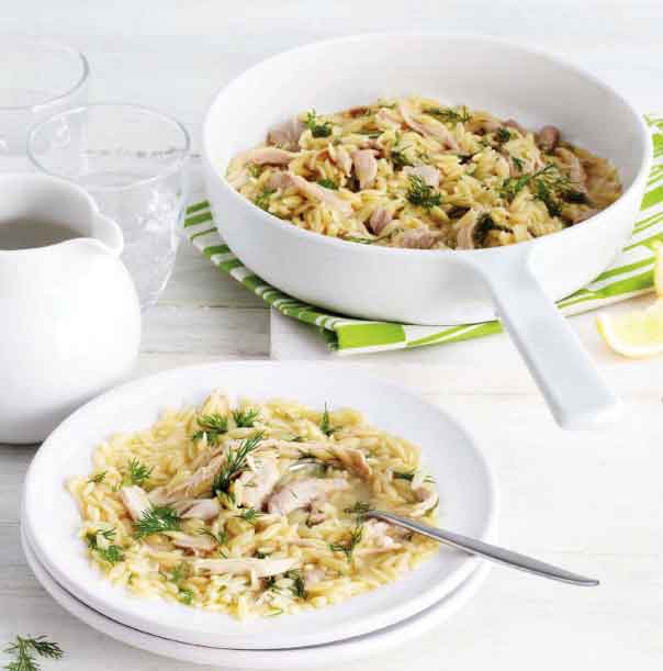 Easy Food Recipes and Cooking Onepot chicken with orzo and dill