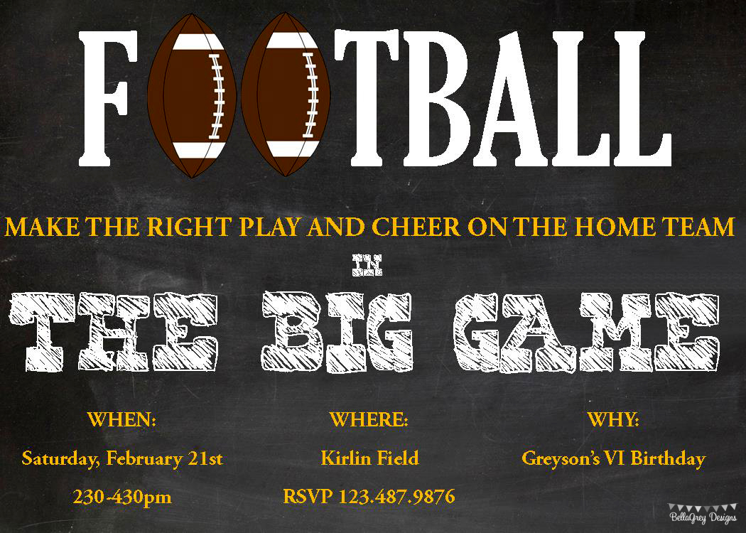 Bellagrey Designs Down Set Hut Football Viewing Birthday Party