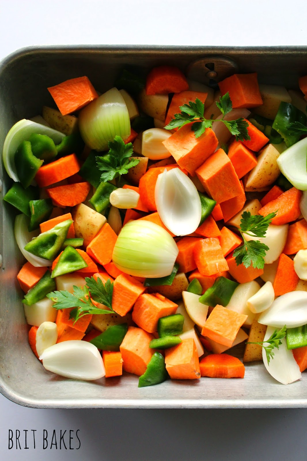 Brit Bakes Easy Colourful Roast Vegetable Medley