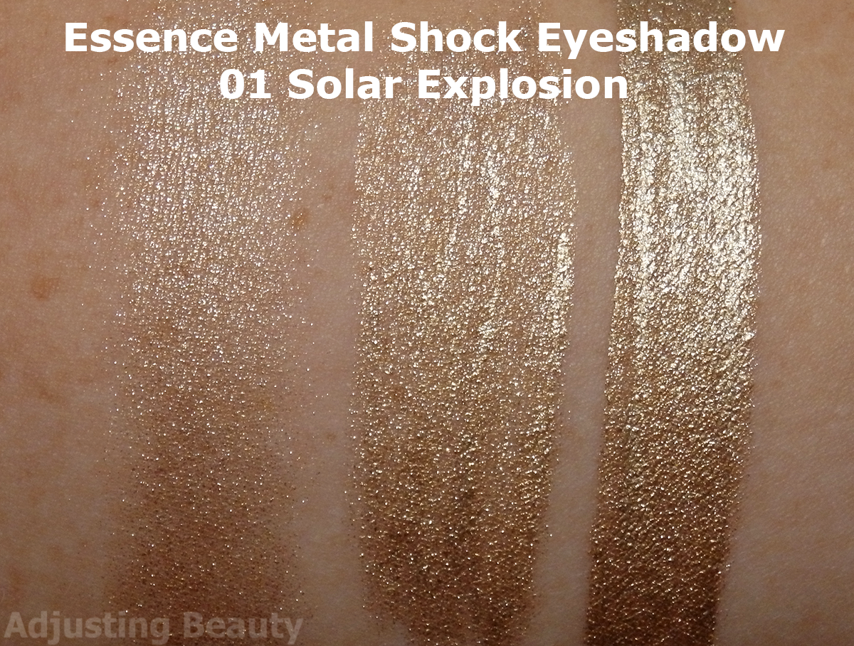 Review Essence Metal Shock Eyeshadow 01 Solar Explosion Adjusting Beauty