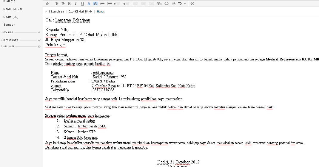 Contoh Surat Balasan Lewat Email Contoh Surat