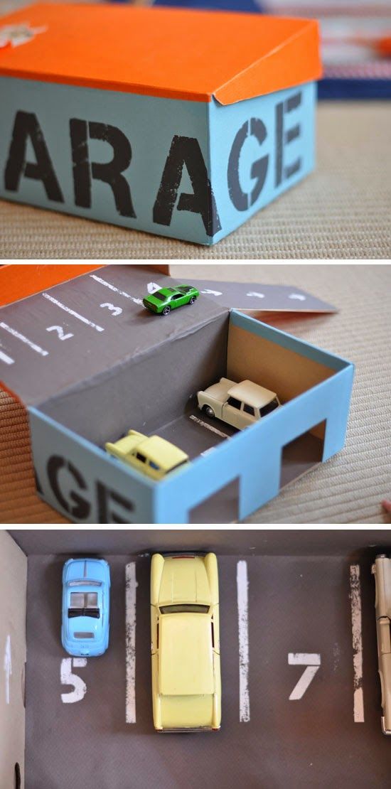 Live a liFe.. DIY Cardboard parking garage and roads