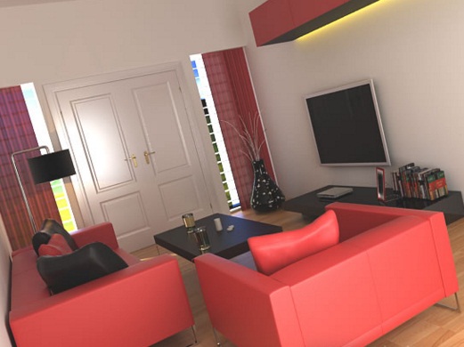 model desain ruang tamu rumah minimalis type 45