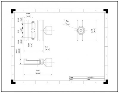 Hejnar PHOTO F68 Dual Captive Slot QR Clamp drawing