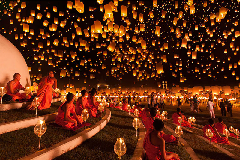 The Shining Yi Peng Festival in Thailand