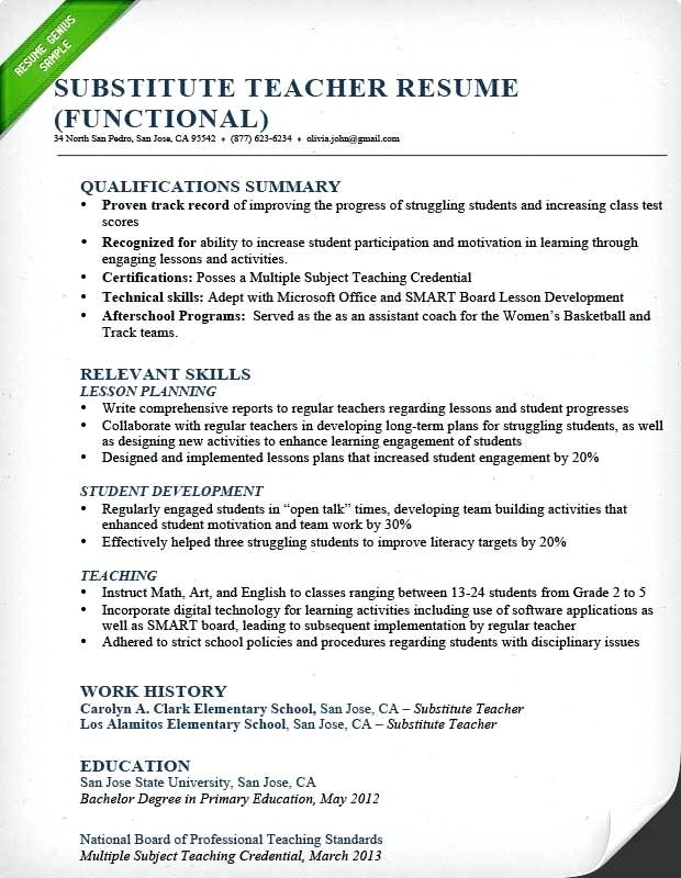Teacher Resume Writing Guide 12 Samples Pdf 2019
