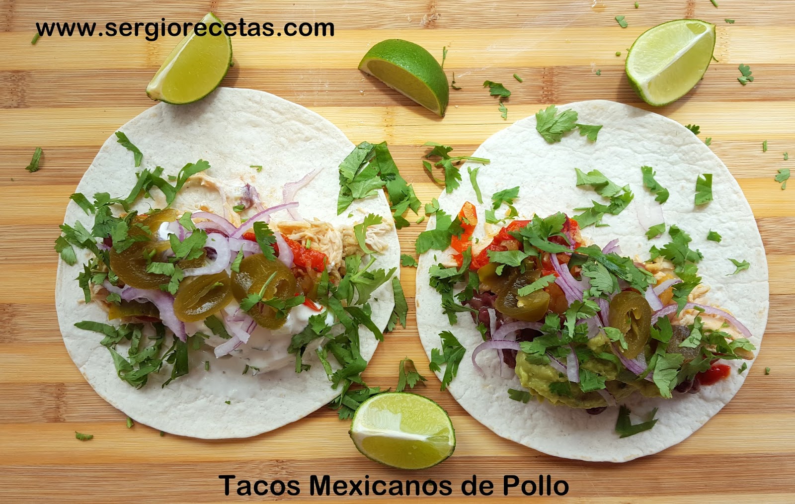 Tacos Mexicanos de Pollo/Una opción muy divertida para el Verano