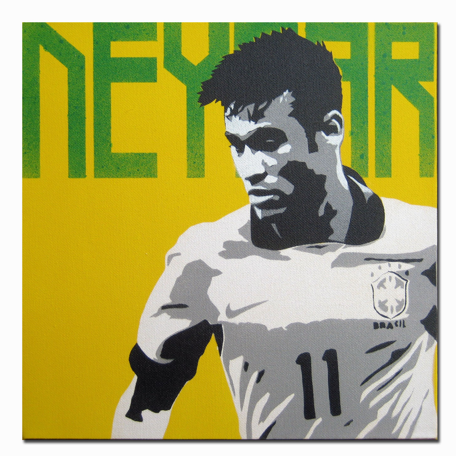 STENCIL ART by PAWA neymar .. charity fund raisers