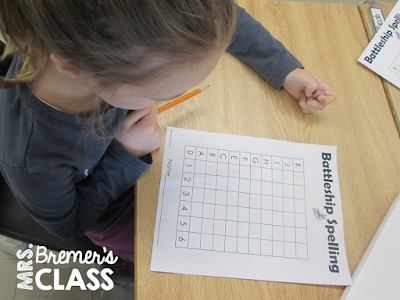 Battleship Spelling! Students try to 'sink' each other's words- a fun spelling word work activity!