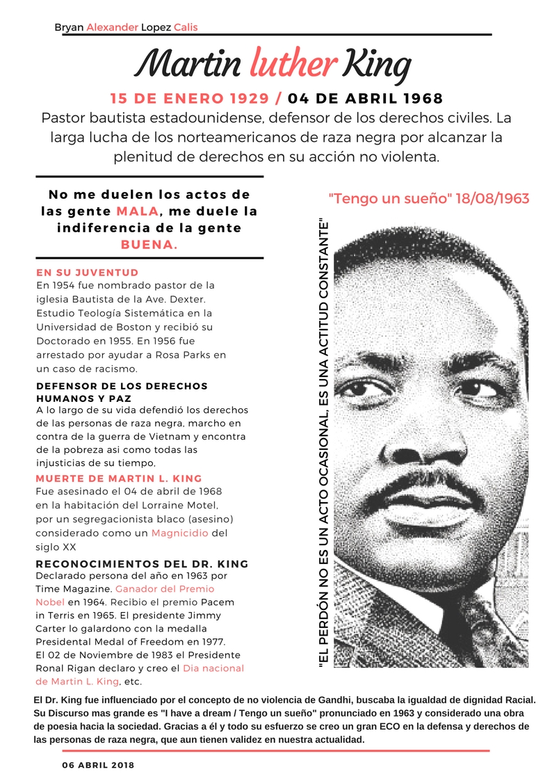 Infografia, Matin Luther King