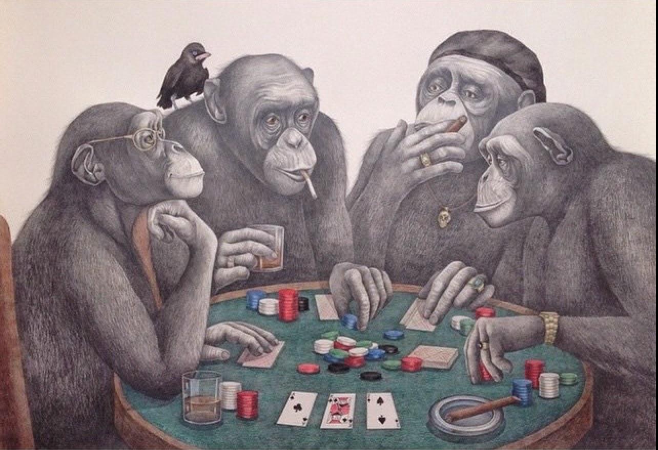 Шимпанзе играть. Обезьяна за столом. Обезьяны ша столом. Обезьяна Покер. Обезьяна арт.