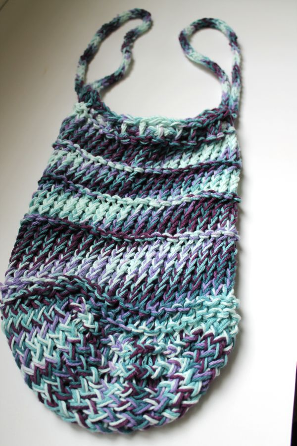 Sparkleknit Loom Knit Mesh Market Bag