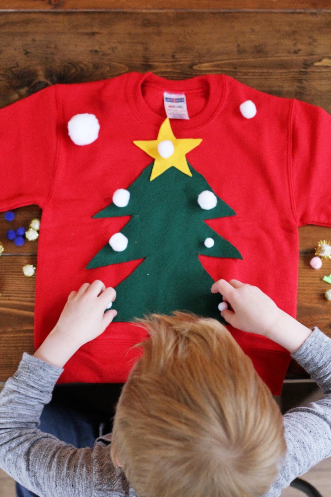 DIY Ugly Christmas Sweater For Kids | The Girl in the Red Shoes