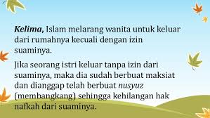 Artikel Dosa Seorang Istri Yang Keluar Rumah Tanpa Izin Suami Hbs Blog Hakana Borneo Sejahtera