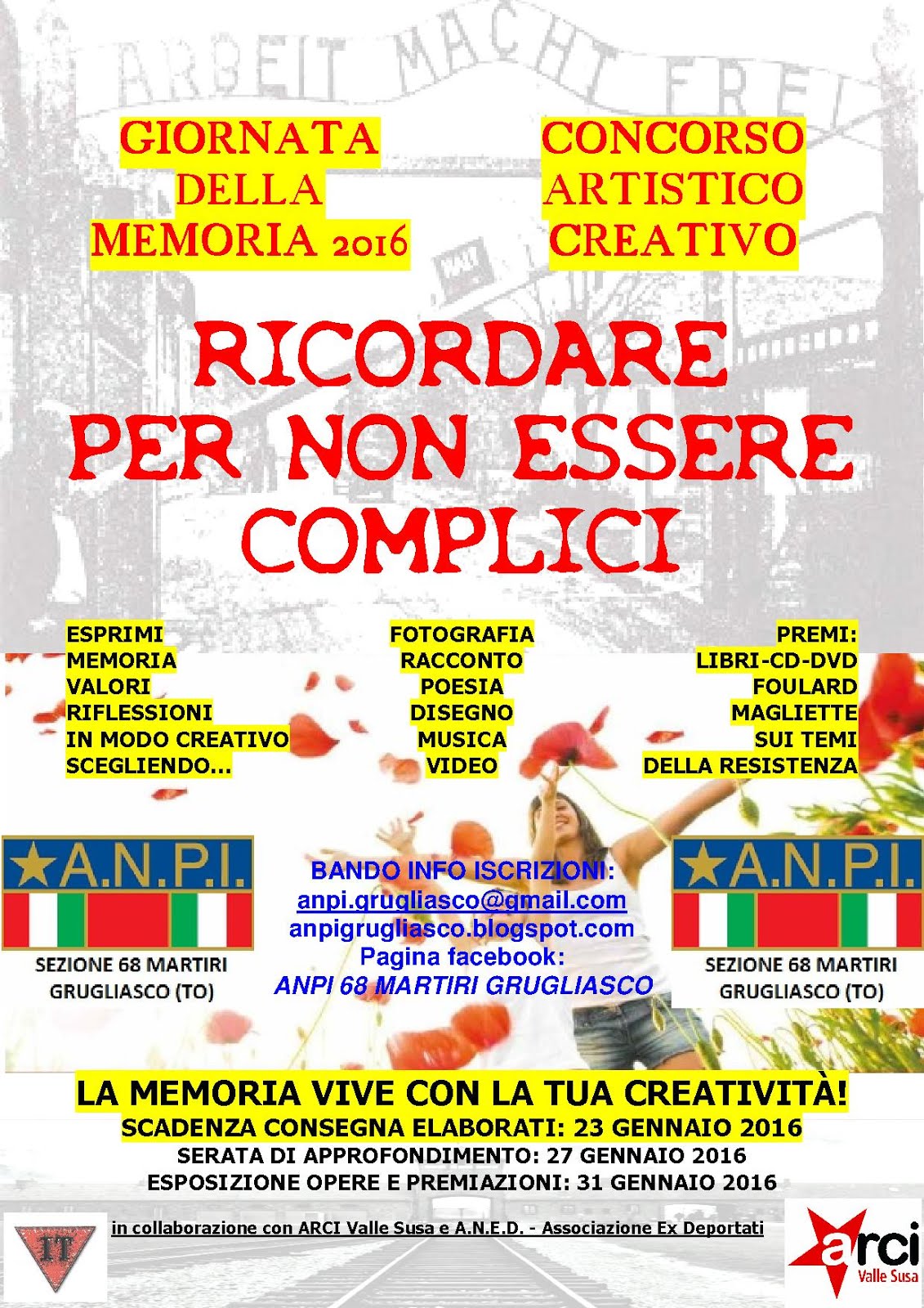 Concorso artistico-creativo Giornata della Memoria 2016