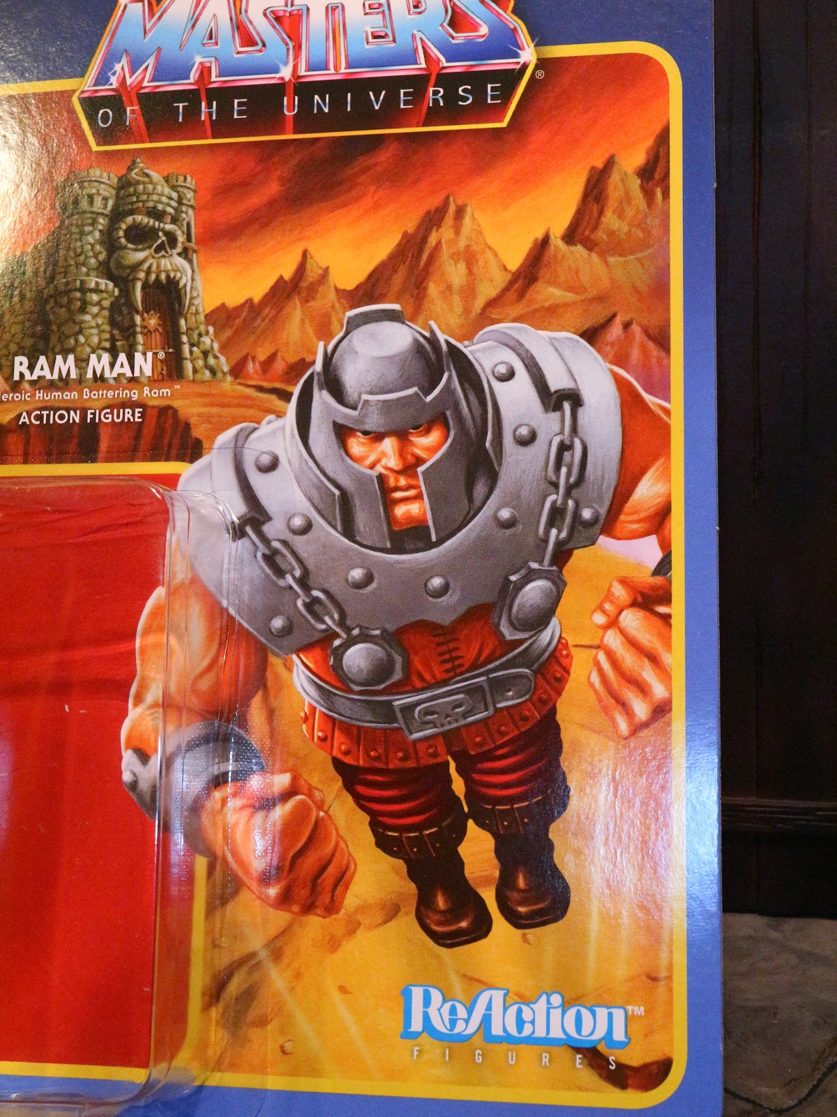 Super 7 Master of the Universe ReAction Figure-Ram Man Orange Version 