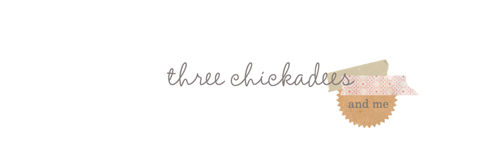 three chickadees