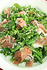 Pea & Prosciutto Salad w/ Lemon Vinaigrette & Shaved Horseradish