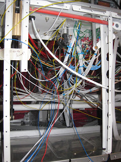 E's Van's RV-14A: Avionics: The big master wiring post.