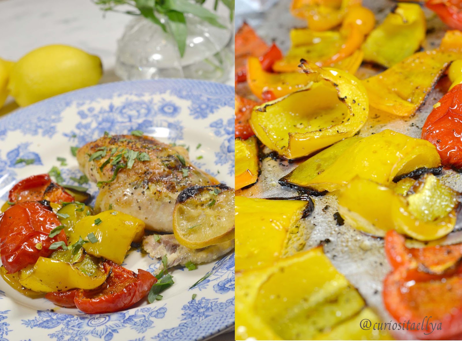 Curiositaellya Classic Lemon Tarragon Chicken + Sweet Roasted Pepper