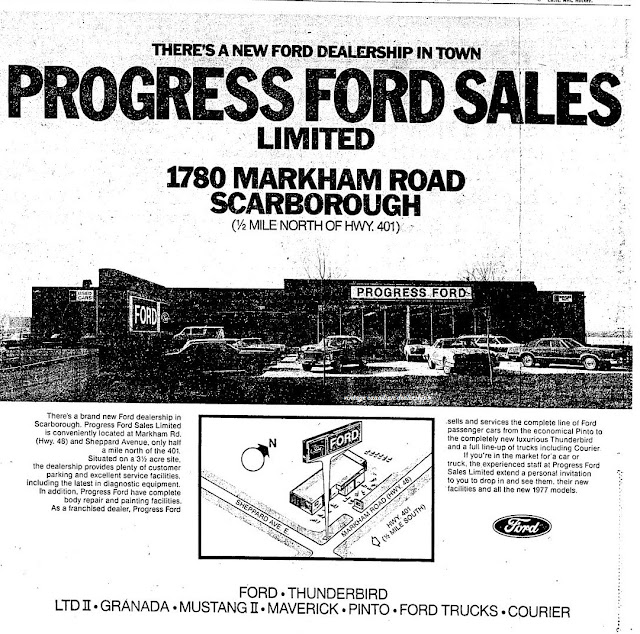 Vintage Canadian Dealerships Progress Ford Sales