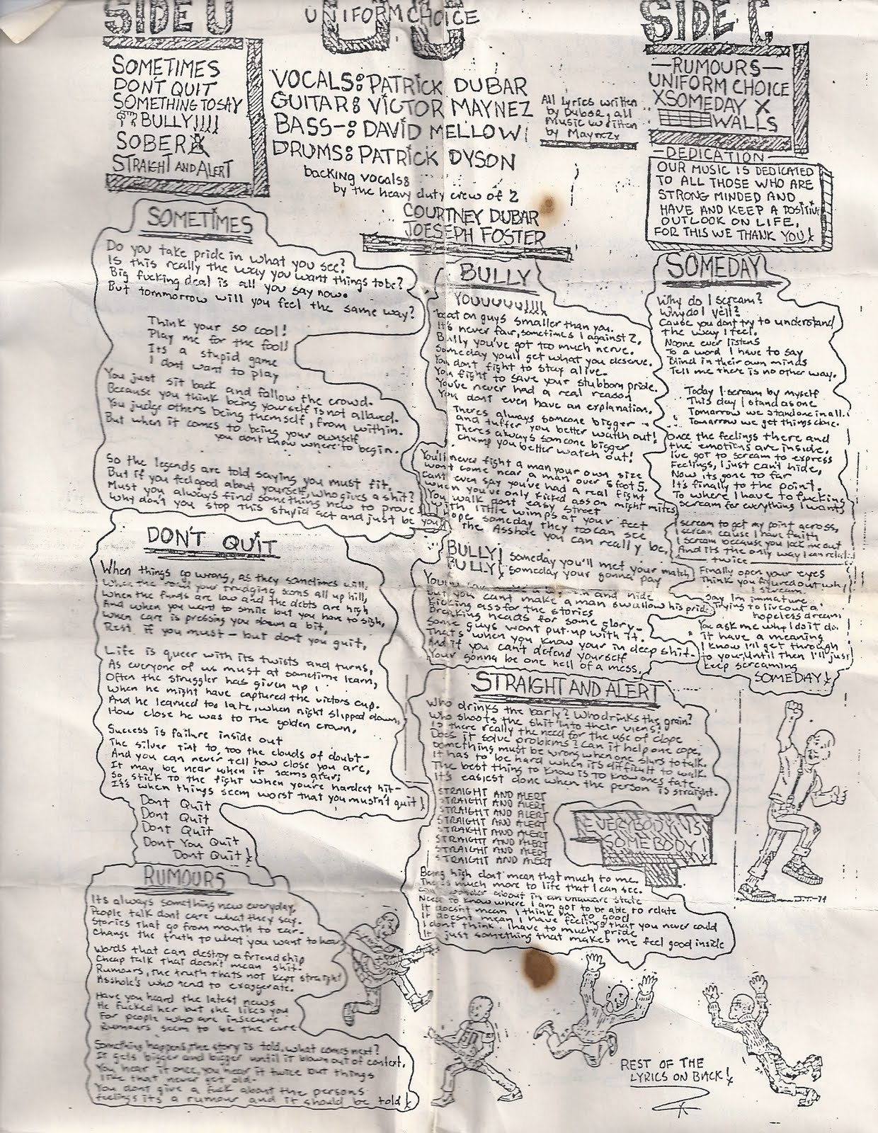 Minor Threat Straight Edge Lyrics