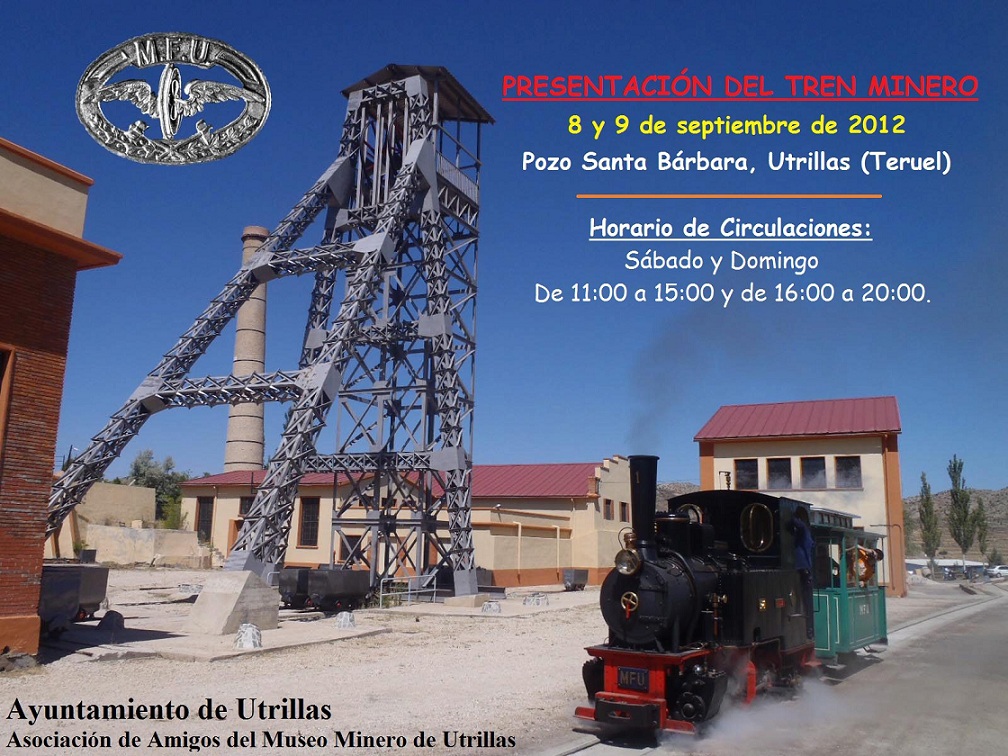 TRANSPORTE PÚBLICO EN ZARAGOZA PRESENTACIÓN DEL TREN MINERO EN UTRILLAS TRANSPORTE PÚBLICO EN ZARAGOZA PRESENTACIÓN DEL TREN MINERO EN UTRILLAS
