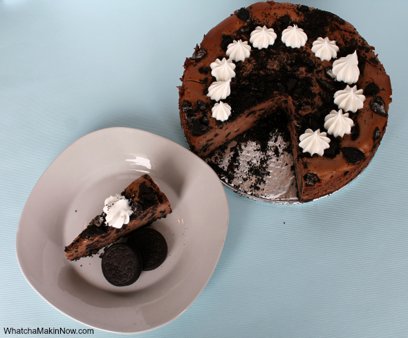 Chocolate OREO Cheesecake - great way to use a whole pack of OREO's @whatchamakinnow