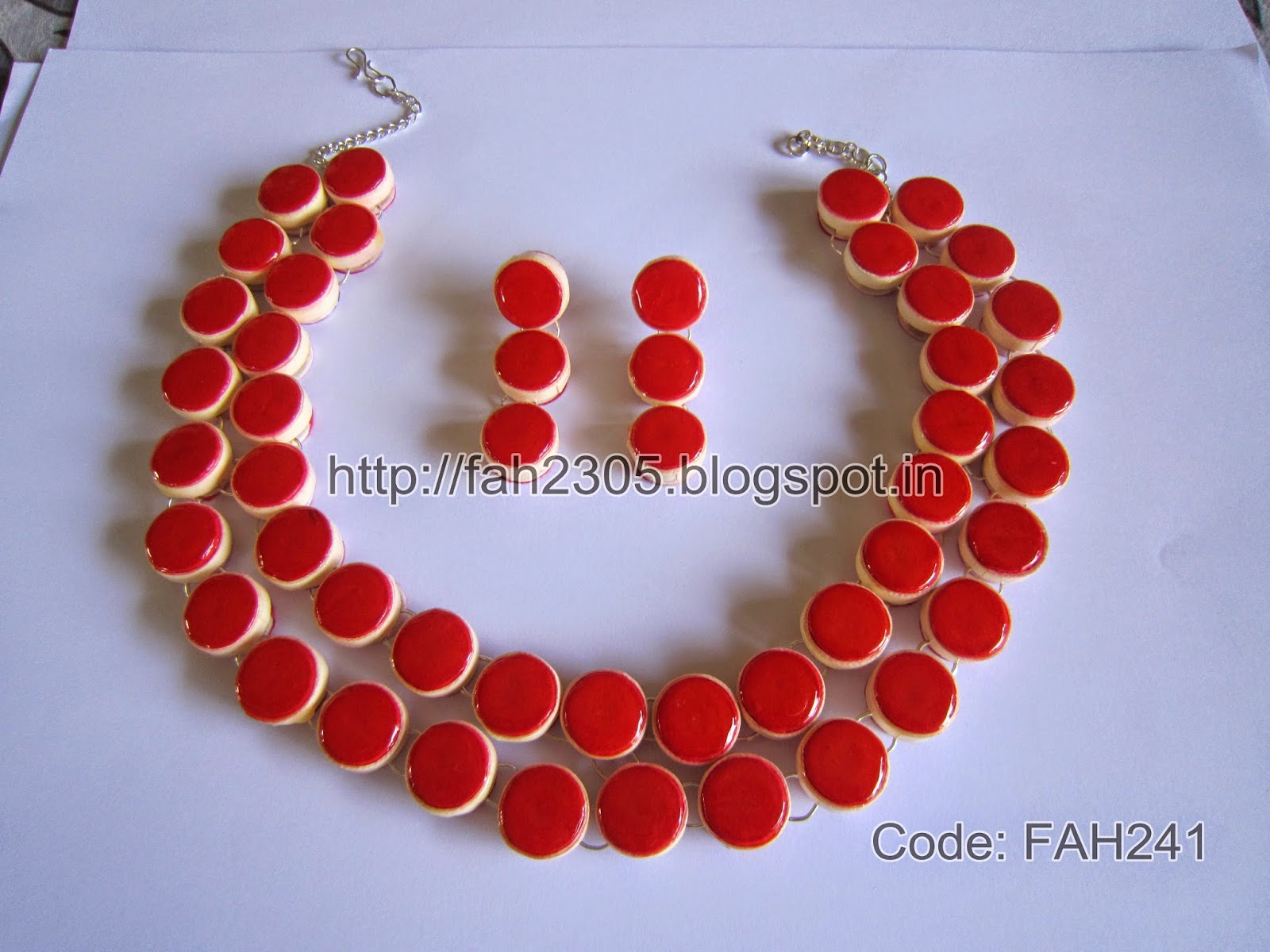 Fah Creations Paper Punch Necklace and Earrings