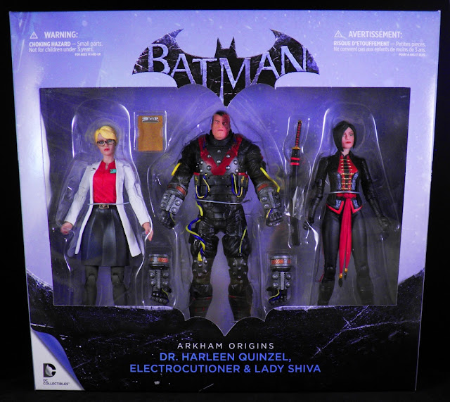 DC COMICS BATMAN ARKHAM ORIGINS HARLEEN ELECTROCUTIONER & SHIVA 3PK FIGURE SET 