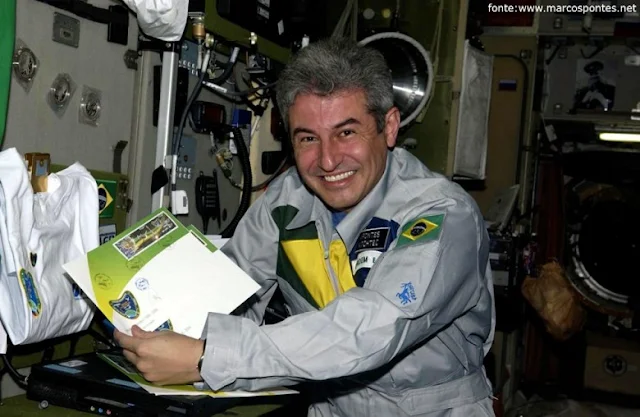 Marcos Pontes a bordo da Estação Internacional Espacial